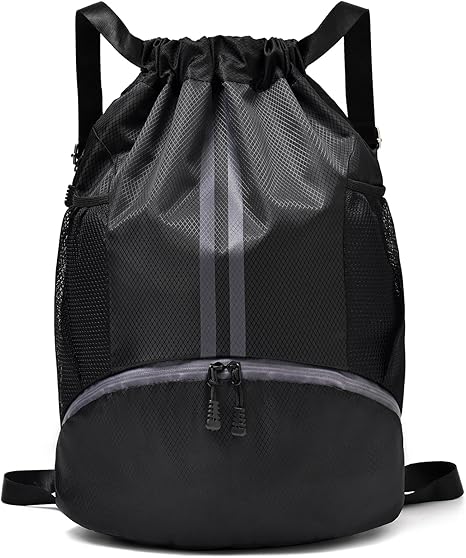 20 Black Drawstring Gym Bag for Men