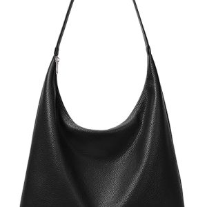 Casual Tote Bag Vegan Leather Hobo Zipper